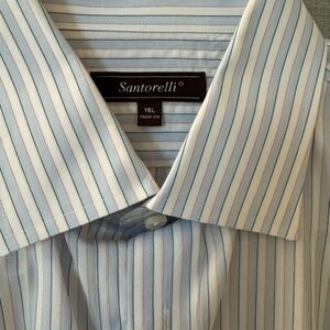 SANTORELLI men’s dress shirt size 16 Trim fit